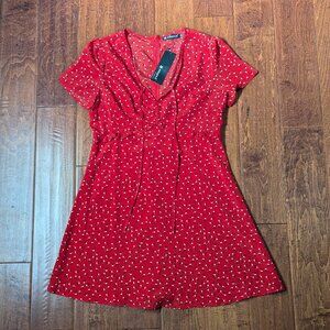 Allegra K Women's Floral Dress, Red, Medium, NWT
